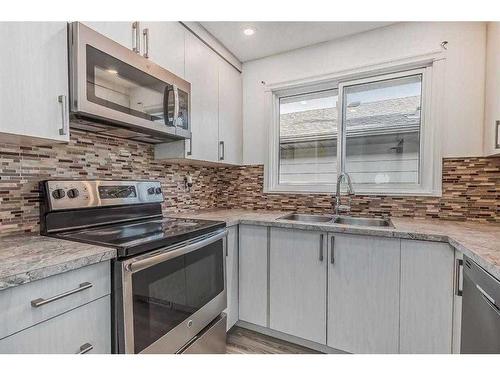 39 Bermuda Drive Nw, Calgary, AB - Indoor Photo Showing Kitchen With Double Sink With Upgraded Kitchen