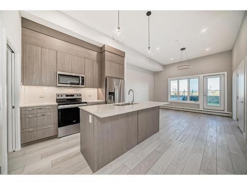 3119-60 Skyview Ranch Road Ne, Calgary, AB - Indoor Photo Showing Kitchen With Stainless Steel Kitchen With Upgraded Kitchen