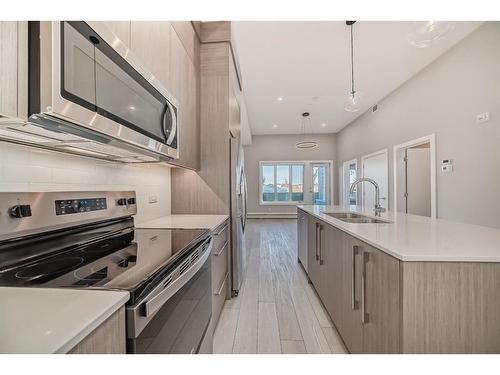 3119-60 Skyview Ranch Road Ne, Calgary, AB - Indoor Photo Showing Kitchen With Double Sink With Upgraded Kitchen