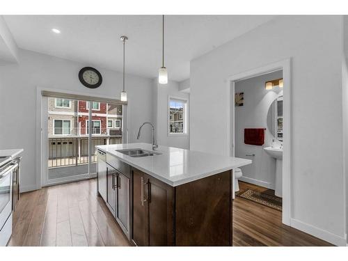 11 Redstone Circle Ne, Calgary, AB - Indoor Photo Showing Kitchen With Double Sink