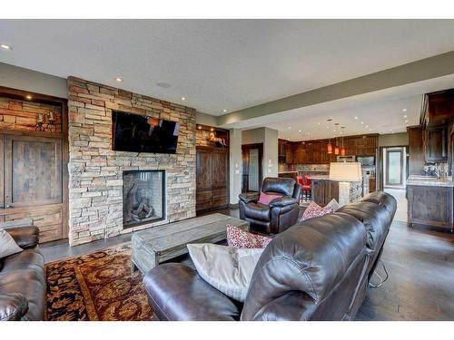 15 Vantage Ridge Estates, Rural Rocky View County, AB - Indoor Photo Showing Living Room With Fireplace