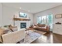 41 Mahogany Terrace Se, Calgary, AB  - Indoor Photo Showing Living Room With Fireplace 