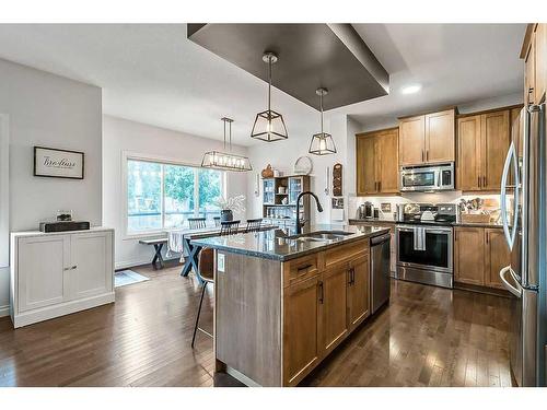 41 Mahogany Terrace Se, Calgary, AB - Indoor Photo Showing Kitchen With Stainless Steel Kitchen With Double Sink