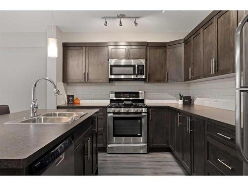 206 Skyview Ranch Grove Ne, Calgary, AB - Indoor Photo Showing Kitchen With Double Sink