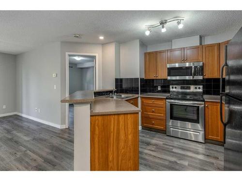 2110-505 Railway Street West, Cochrane, AB - Indoor Photo Showing Kitchen With Double Sink