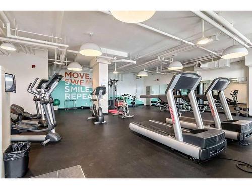 312-30 Mahogany Mews Se, Calgary, AB - Indoor Photo Showing Gym Room