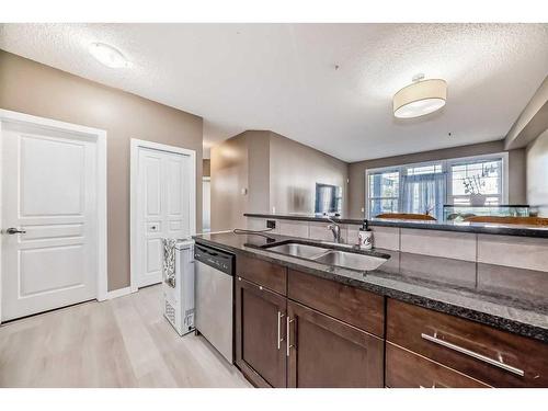 104-22 Panatella Road Nw, Calgary, AB - Indoor Photo Showing Kitchen With Double Sink