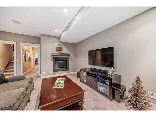 4623 81 Street Nw, Calgary, AB - Indoor Photo Showing Living Room With Fireplace