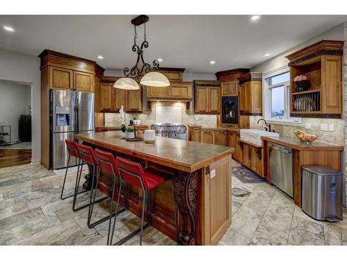 270024 N2N Estates Ridge, Rural Rocky View County, AB - Indoor Photo Showing Kitchen With Stainless Steel Kitchen