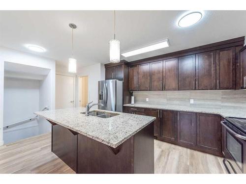 431 Redstone View Ne, Calgary, AB - Indoor Photo Showing Kitchen With Stainless Steel Kitchen With Double Sink With Upgraded Kitchen