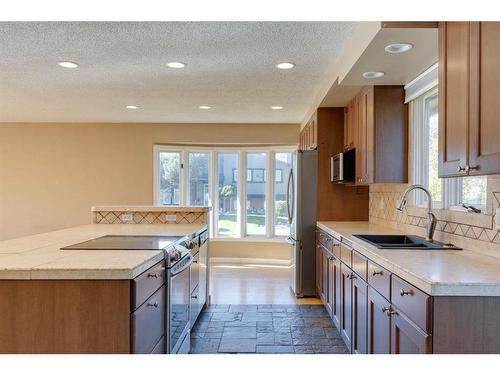 128 Deer Side Place Se, Calgary, AB - Indoor Photo Showing Kitchen With Double Sink