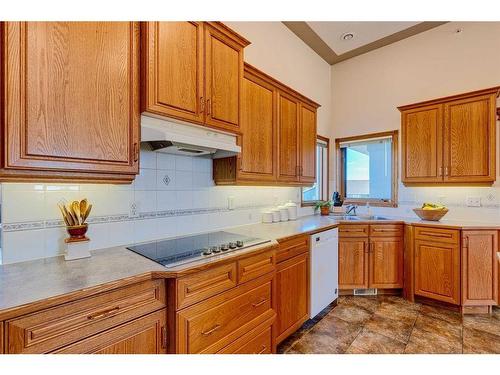 15 Taylor Bay, Rural Rocky View County, AB - Indoor Photo Showing Kitchen With Double Sink