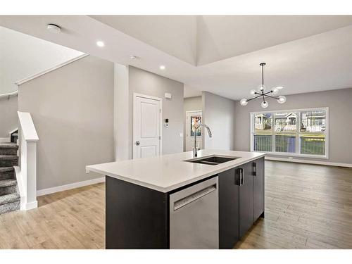 230 Marmot Walk Nw, Calgary, AB - Indoor Photo Showing Kitchen With Double Sink