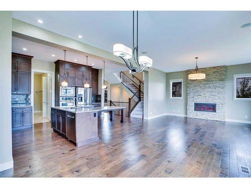 94 Panton View Nw, Calgary, AB - Indoor With Fireplace