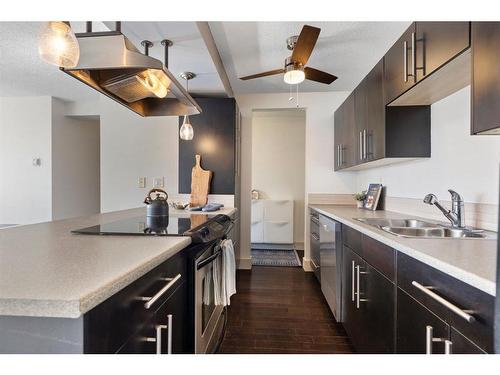 504-505 19 Avenue Sw, Calgary, AB - Indoor Photo Showing Kitchen With Double Sink