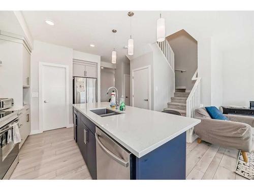 129 Legacy Glen Circle Se, Calgary, AB - Indoor Photo Showing Kitchen With Double Sink With Upgraded Kitchen