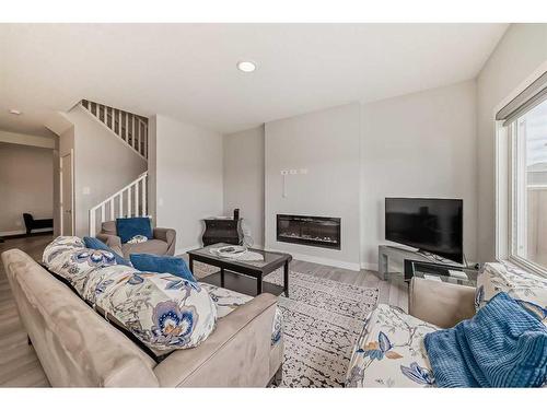 129 Legacy Glen Circle Se, Calgary, AB - Indoor Photo Showing Living Room With Fireplace