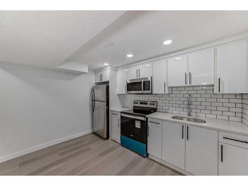 6129 Maddock Drive Ne, Calgary, AB - Indoor Photo Showing Kitchen With Stainless Steel Kitchen