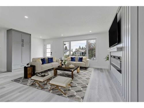 1272 Hunterburn Crescent Nw, Calgary, AB - Indoor Photo Showing Living Room