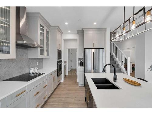 275 Lucas Way, Calgary, AB - Indoor Photo Showing Kitchen With Double Sink With Upgraded Kitchen