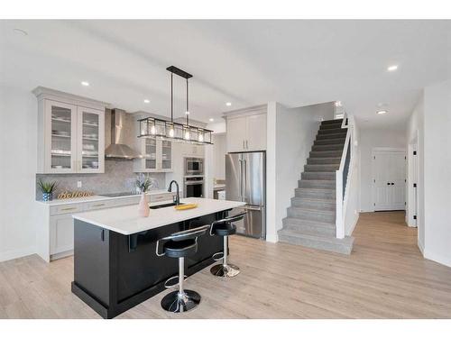 275 Lucas Way, Calgary, AB - Indoor Photo Showing Kitchen With Upgraded Kitchen