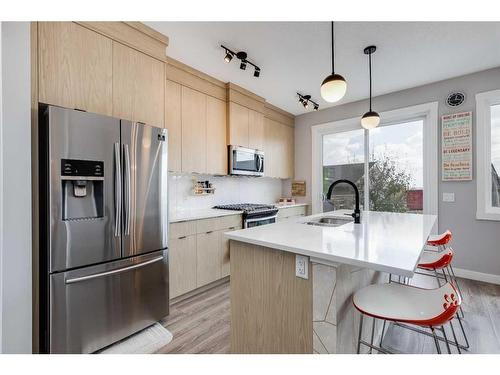 776 Livingston Hill Ne, Calgary, AB - Indoor Photo Showing Kitchen With Stainless Steel Kitchen With Upgraded Kitchen