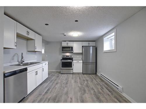 2011 39 Street Se, Calgary, AB - Indoor Photo Showing Kitchen With Double Sink