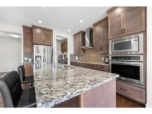 55 Walden Place Se, Calgary, AB - Indoor Photo Showing Kitchen With Stainless Steel Kitchen With Double Sink With Upgraded Kitchen