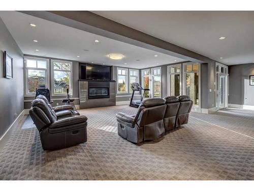 16 Spring Valley Way Sw, Calgary, AB - Indoor With Fireplace