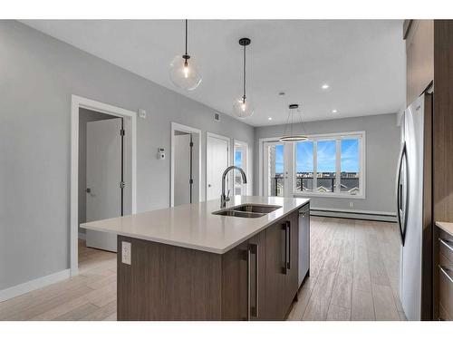 3518-60 Skyview Ranch Road Ne, Calgary, AB - Indoor Photo Showing Kitchen With Double Sink With Upgraded Kitchen