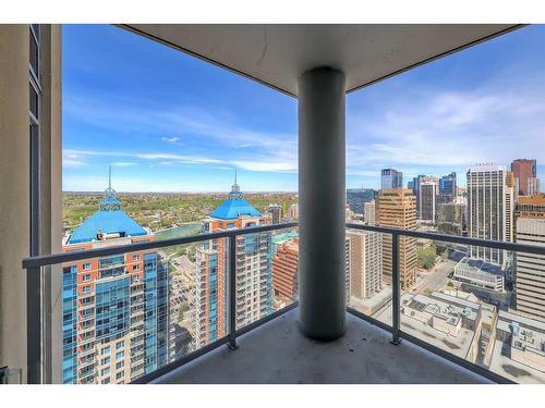 3205-930 6 Avenue Sw, Calgary, AB - Outdoor With Balcony With View With Exterior