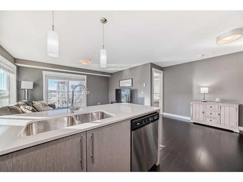 7315-302 Skyview Ranch Drive Ne, Calgary, AB - Indoor Photo Showing Kitchen With Double Sink