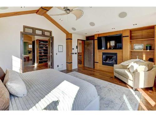 738 Crescent Road Nw, Calgary, AB - Indoor Photo Showing Bedroom With Fireplace