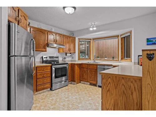 13 Riverview Place, Canmore, AB - Indoor Photo Showing Kitchen With Double Sink