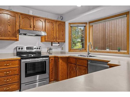 13 Riverview Place, Canmore, AB - Indoor Photo Showing Kitchen With Double Sink