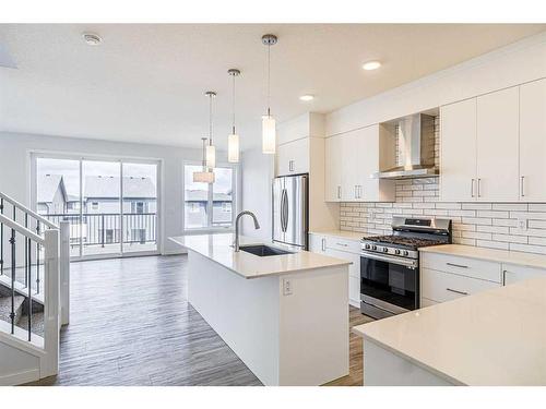 206 Lucas Close Nw, Calgary, AB - Indoor Photo Showing Kitchen With Upgraded Kitchen