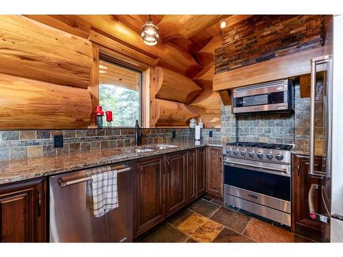 63059A Township Road 382, Rural Clearwater County, AB - Indoor Photo Showing Kitchen With Stainless Steel Kitchen