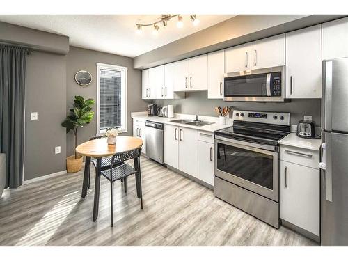 4507-4641 128 Avenue Ne, Calgary, AB - Indoor Photo Showing Kitchen With Double Sink