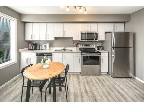 4507-4641 128 Avenue Ne, Calgary, AB - Indoor Photo Showing Kitchen With Double Sink