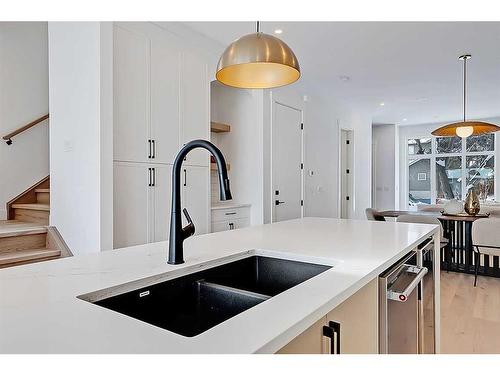 2033 32 Avenue Sw, Calgary, AB - Indoor Photo Showing Kitchen With Double Sink