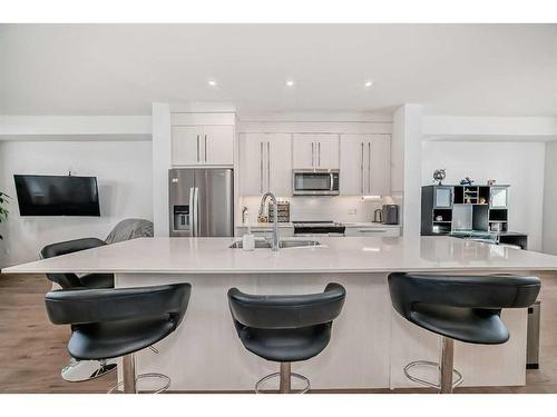 257 Dawson Way, Chestermere, AB - Indoor Photo Showing Kitchen With Stainless Steel Kitchen With Upgraded Kitchen