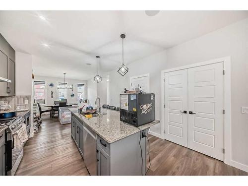 162 Ambleton Drive Nw, Calgary, AB - Indoor Photo Showing Kitchen With Upgraded Kitchen