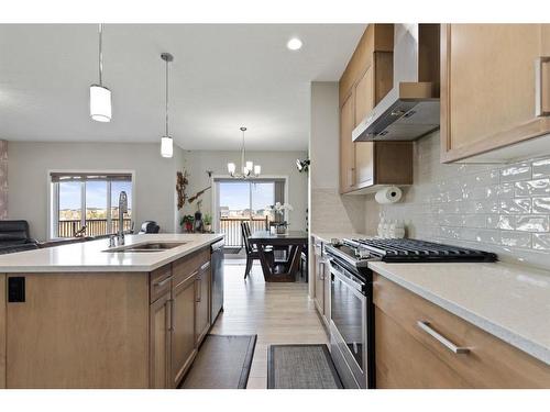 32 Cornerbrook Common Ne, Calgary, AB - Indoor Photo Showing Kitchen With Double Sink With Upgraded Kitchen