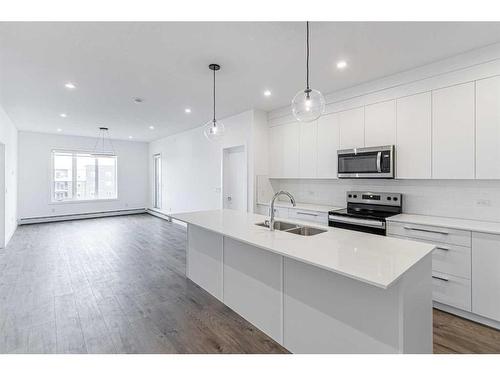 3601-60 Skyview Ranch Road Ne, Calgary, AB - Indoor Photo Showing Kitchen With Double Sink With Upgraded Kitchen