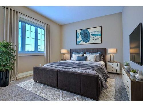 66 Silverado Ranch Way Sw, Calgary, AB - Indoor Photo Showing Bedroom