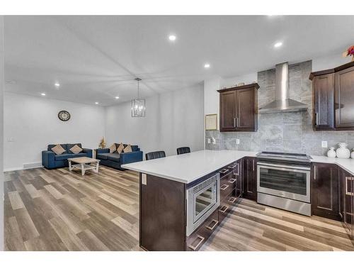 14 Corner Meadows Common Ne, Calgary, AB - Indoor Photo Showing Kitchen With Upgraded Kitchen