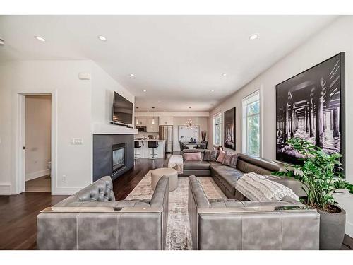 1804 47 Street Nw, Calgary, AB - Indoor Photo Showing Living Room With Fireplace