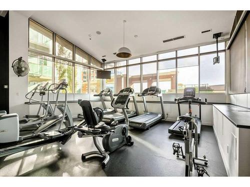 706-1410 1 Street Se, Calgary, AB - Indoor Photo Showing Gym Room