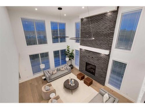 25 Timberline Court Sw, Calgary, AB - Indoor With Fireplace