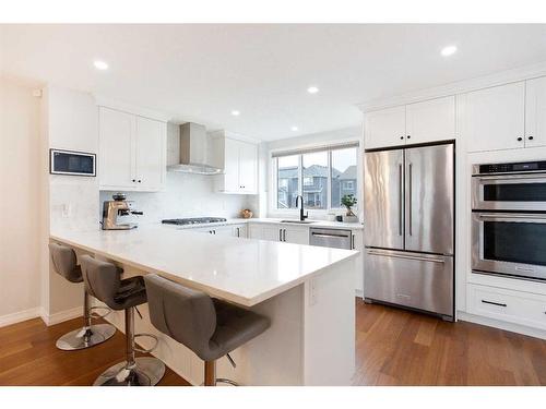 108 Magnolia Way Se, Calgary, AB - Indoor Photo Showing Kitchen With Stainless Steel Kitchen With Upgraded Kitchen